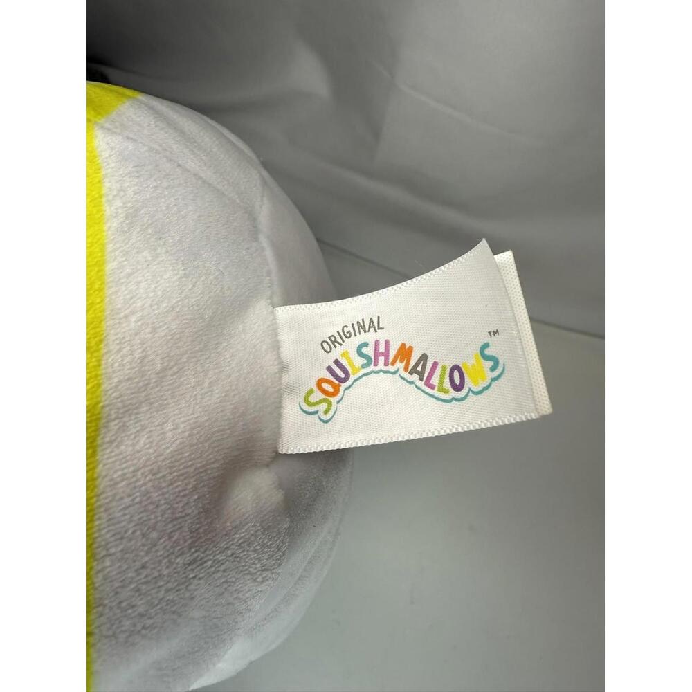 8" Squishmallows Lupi the Cereal Bowl Plush With Spoon White Pastel Stripes - Picture 6 of 7